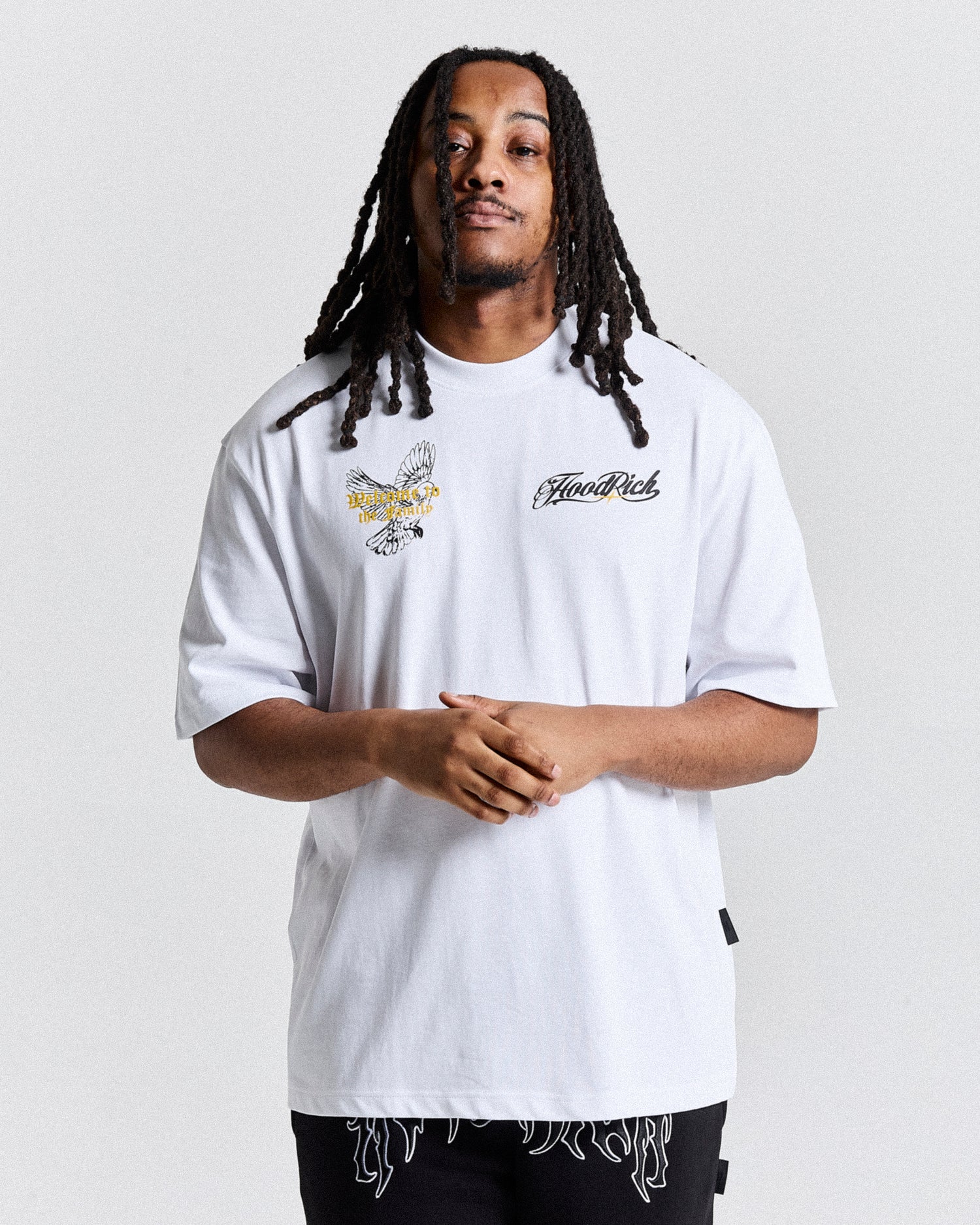 Relic Oversized T-Shirt - White/Black/Yellow