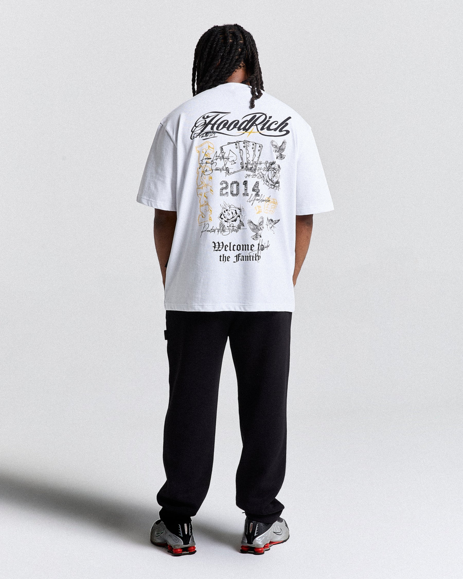 Relic Oversized T-Shirt - White/Black/Yellow