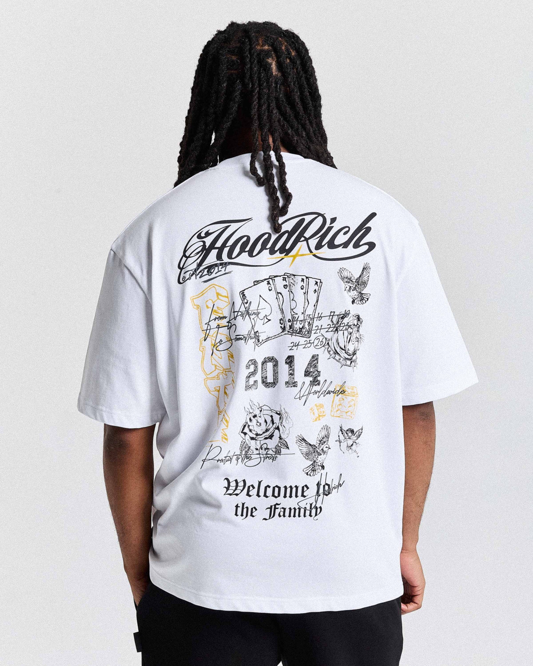 Relic Oversized T-Shirt - White/Black/Yellow