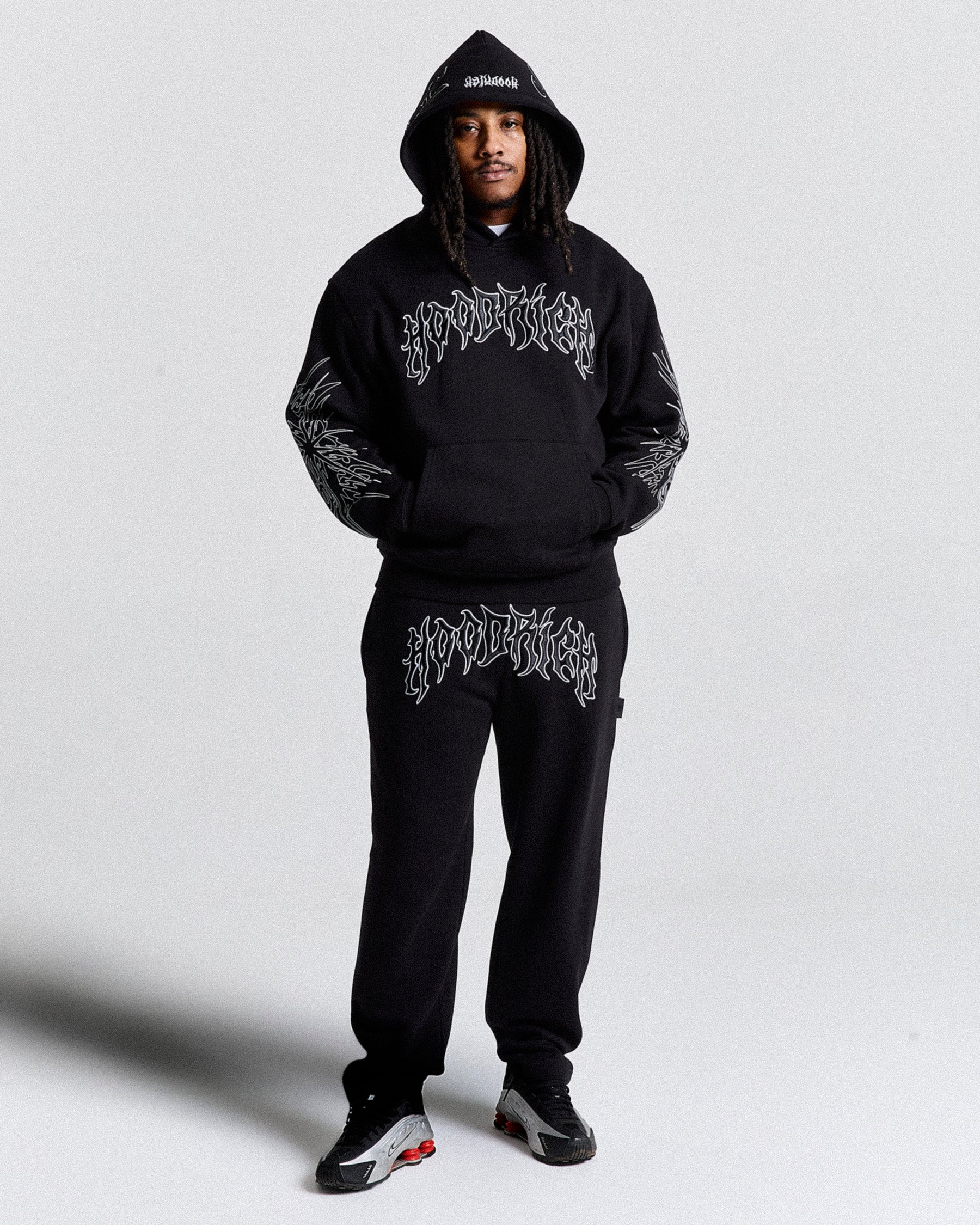 Spectral Oversized Hoodie - Black/White