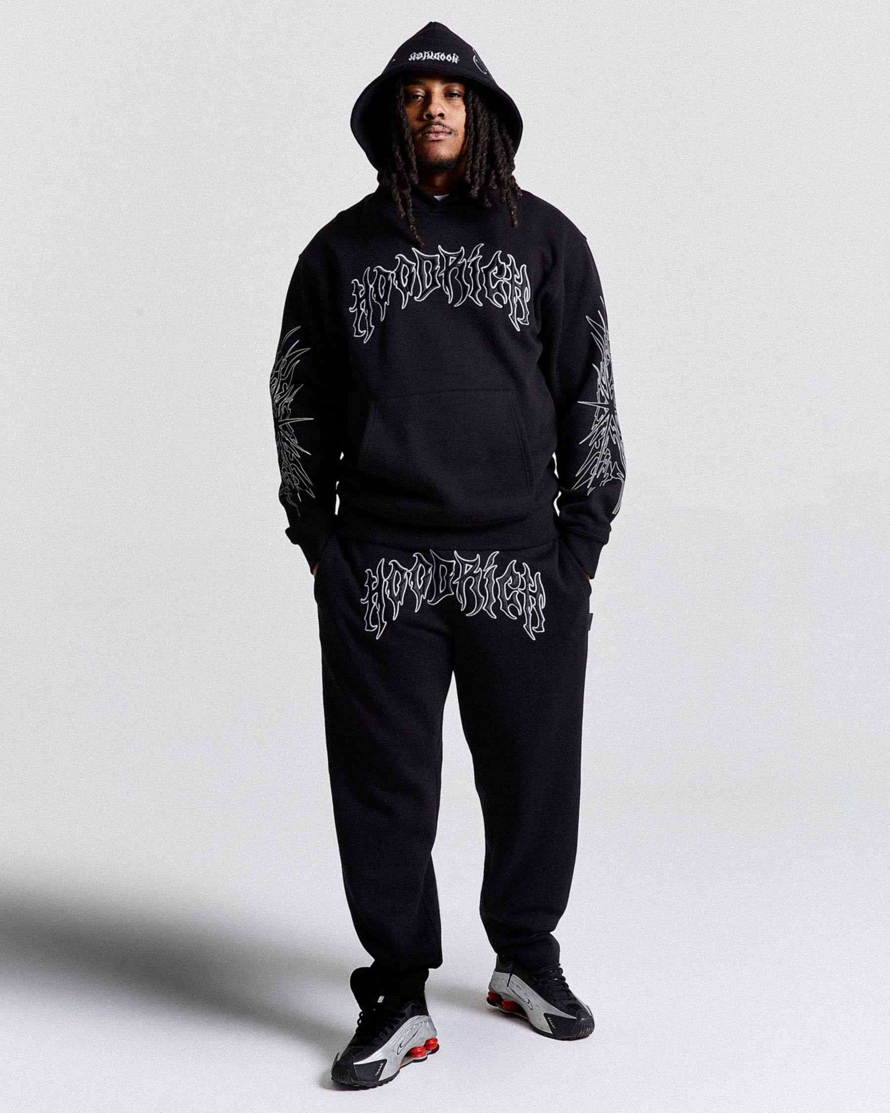 Spectral Oversized Hoodie - Black/White