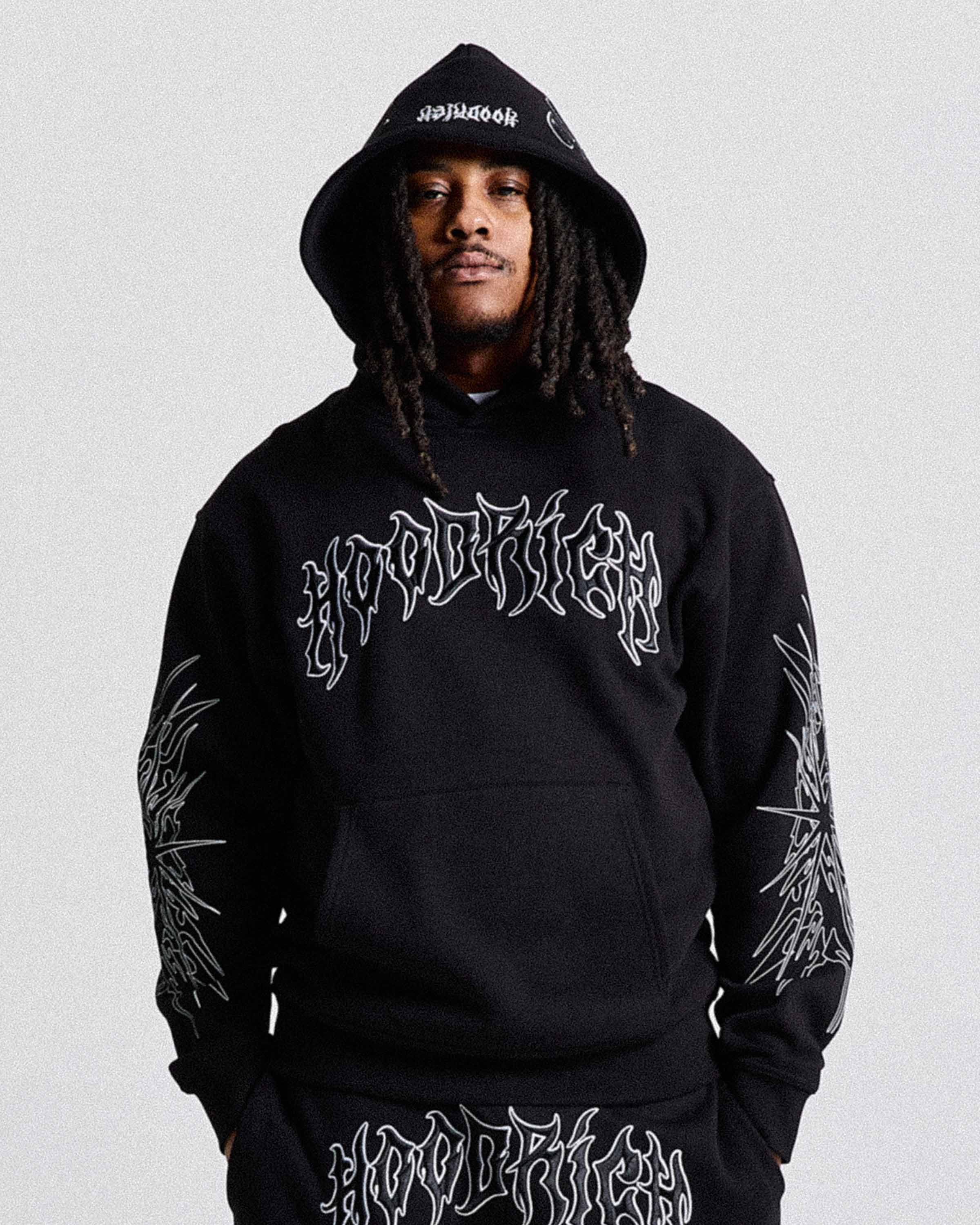 トップス NEW ORDER Official Hoodie Black 2XL Spectral Oversized Hoodie - Black/White