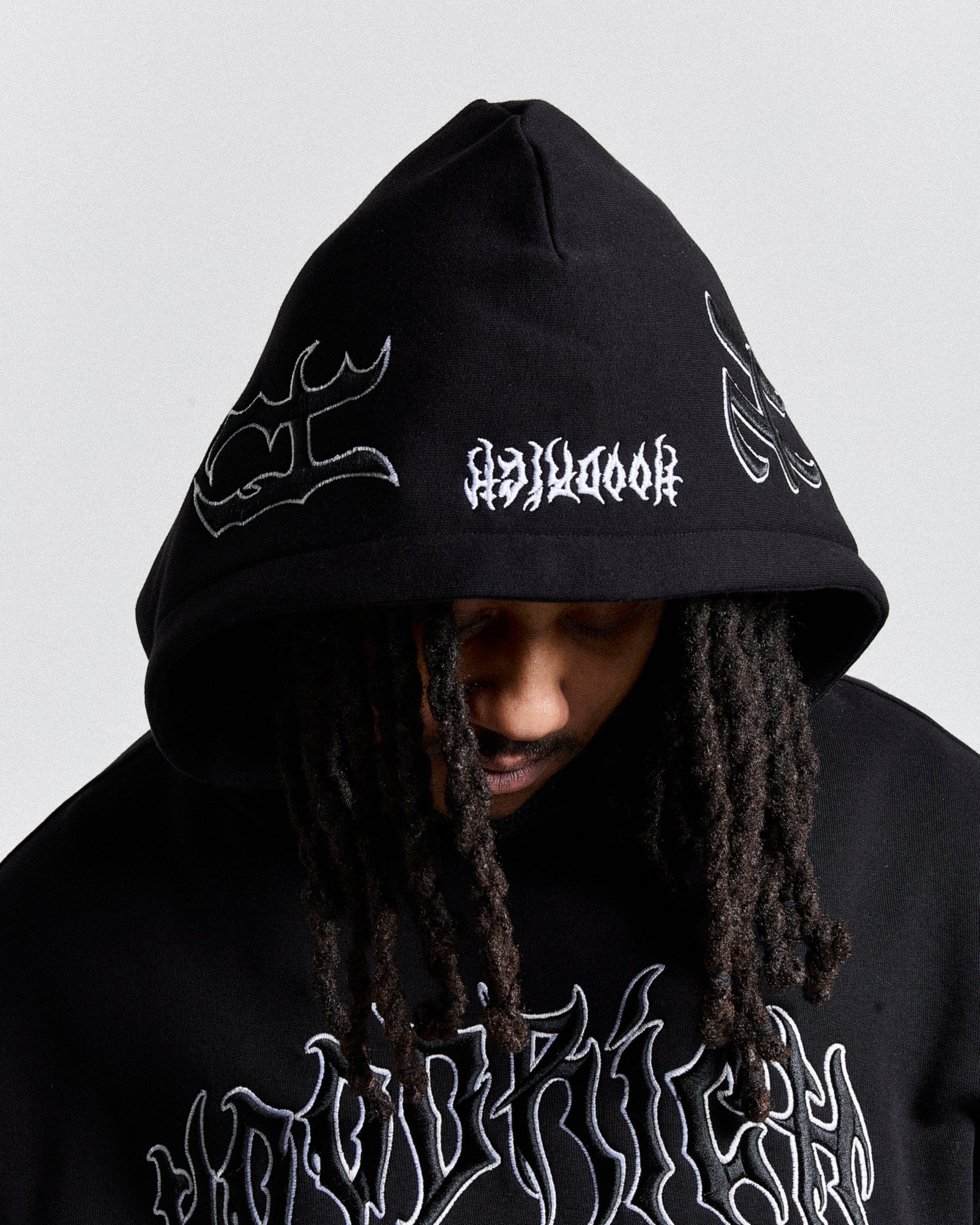 Spectral Oversized Hoodie - Black/White