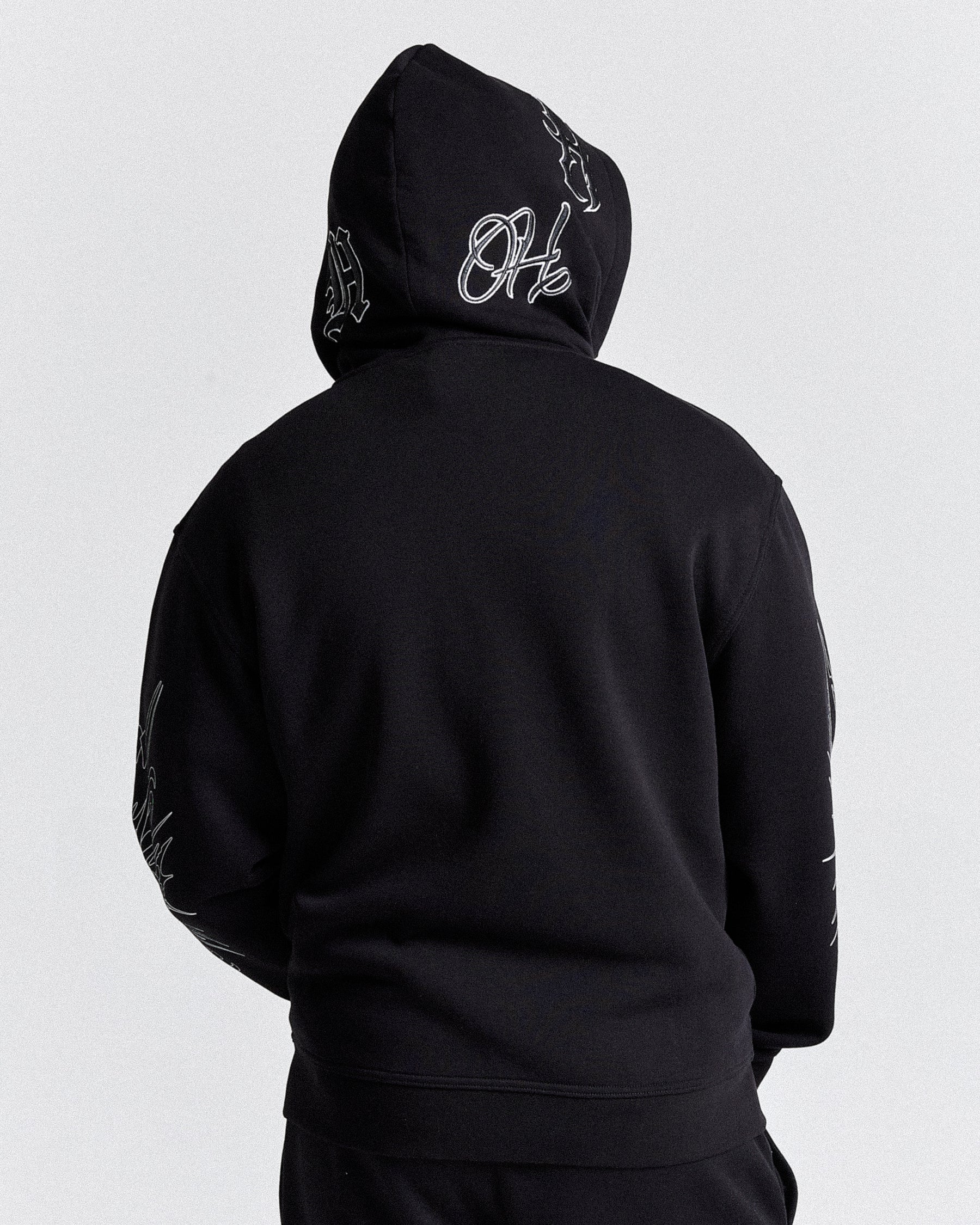 Spectral Oversized Hoodie - Black/White