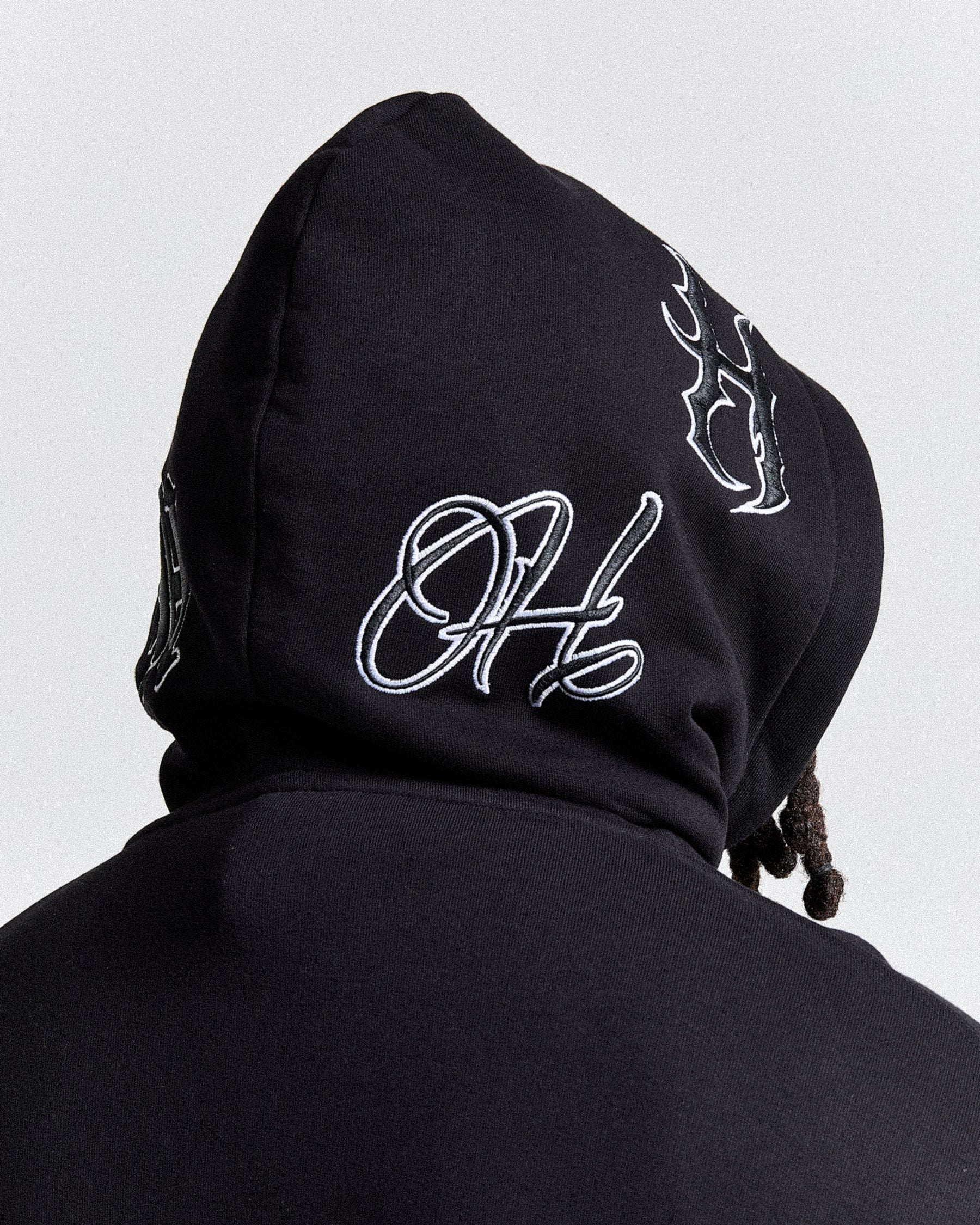 Spectral Oversized Hoodie - Black/White