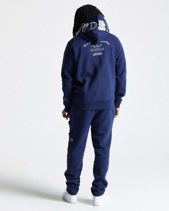 Stature Joggers - Navy/White