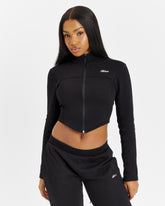 Form Fitted Zip-Through - Black/Silver