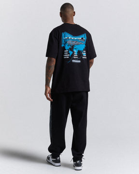 Worldwide Oversized T-Shirt  - Black/White/Blue