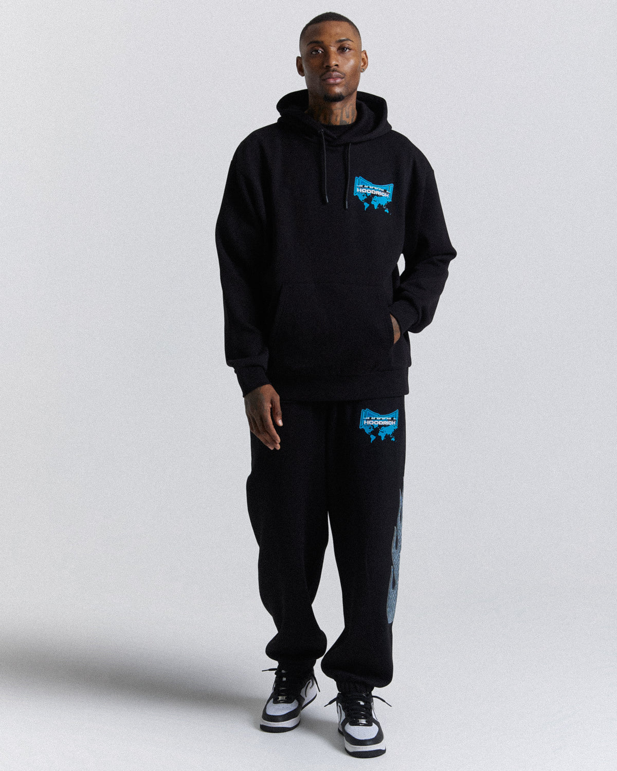 Worldwide Oversized Joggers - Μαύρο/Λευκό/Μπλε