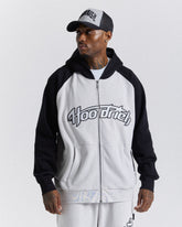 Galaxy Oversized Zip Hoodie - Grey/Black