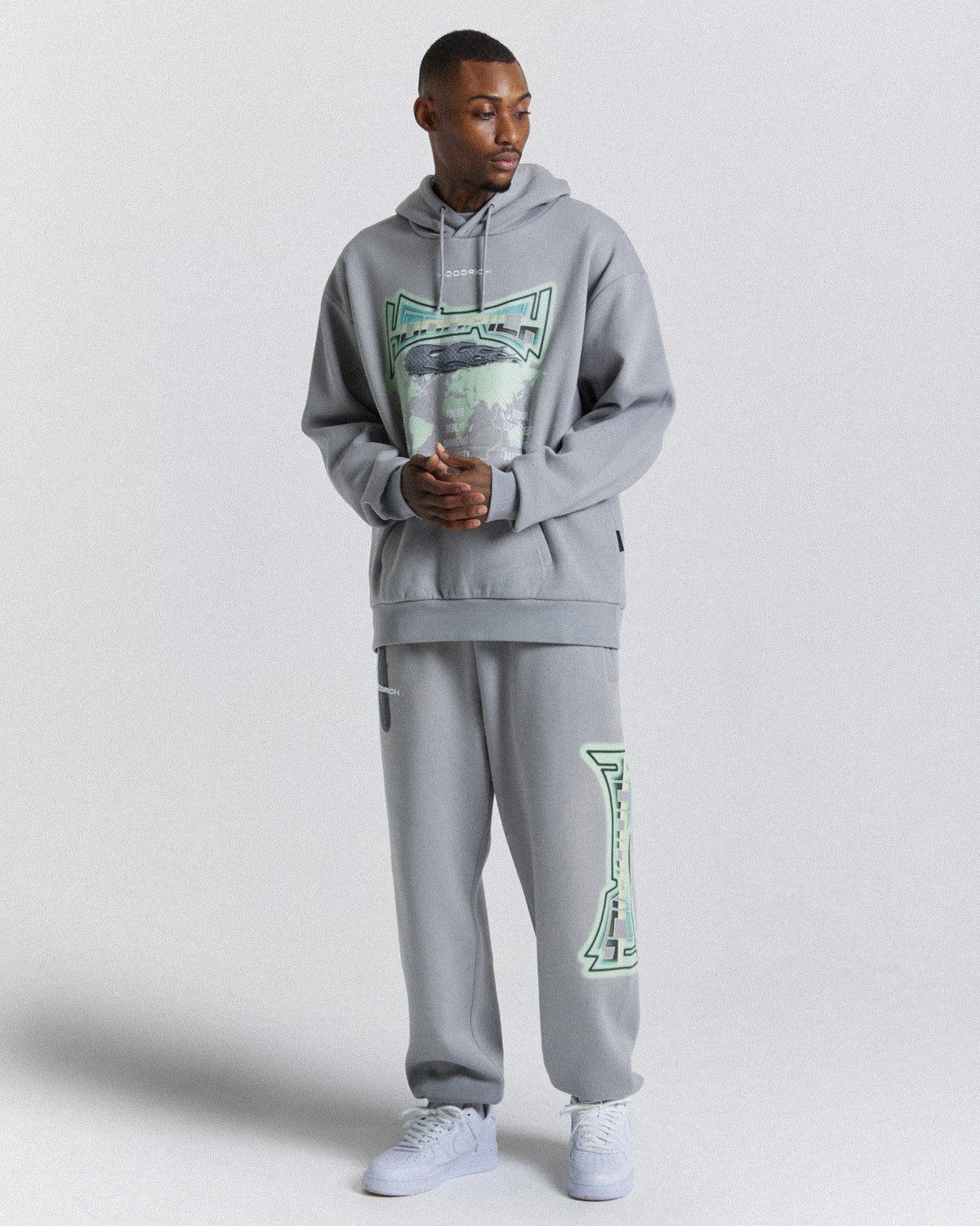 Worldwide Oversized Joggers - Γκρι/Λευκό/Πράσινο