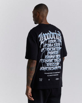 Tornado Oversized T-Shirt - Black/White/Blue