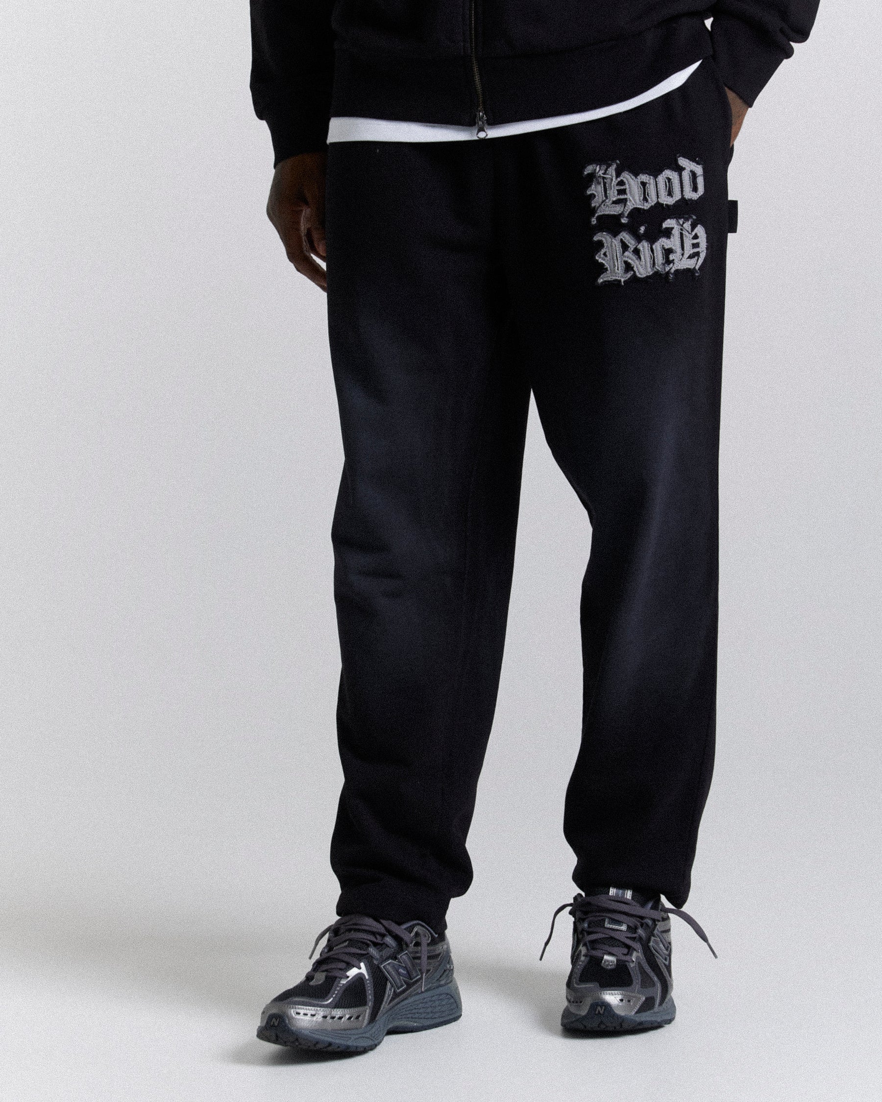 Ash Oversized Jogger - Black/Grey