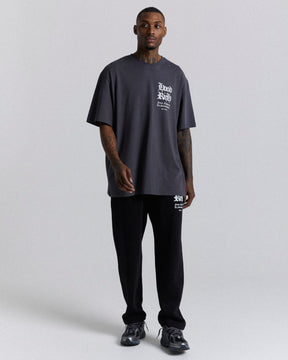 Asphalt Oversized T-shirt- Grey/White