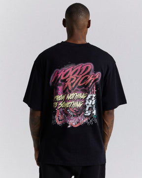 Constellation Oversized T-Shirt - Black/Pink