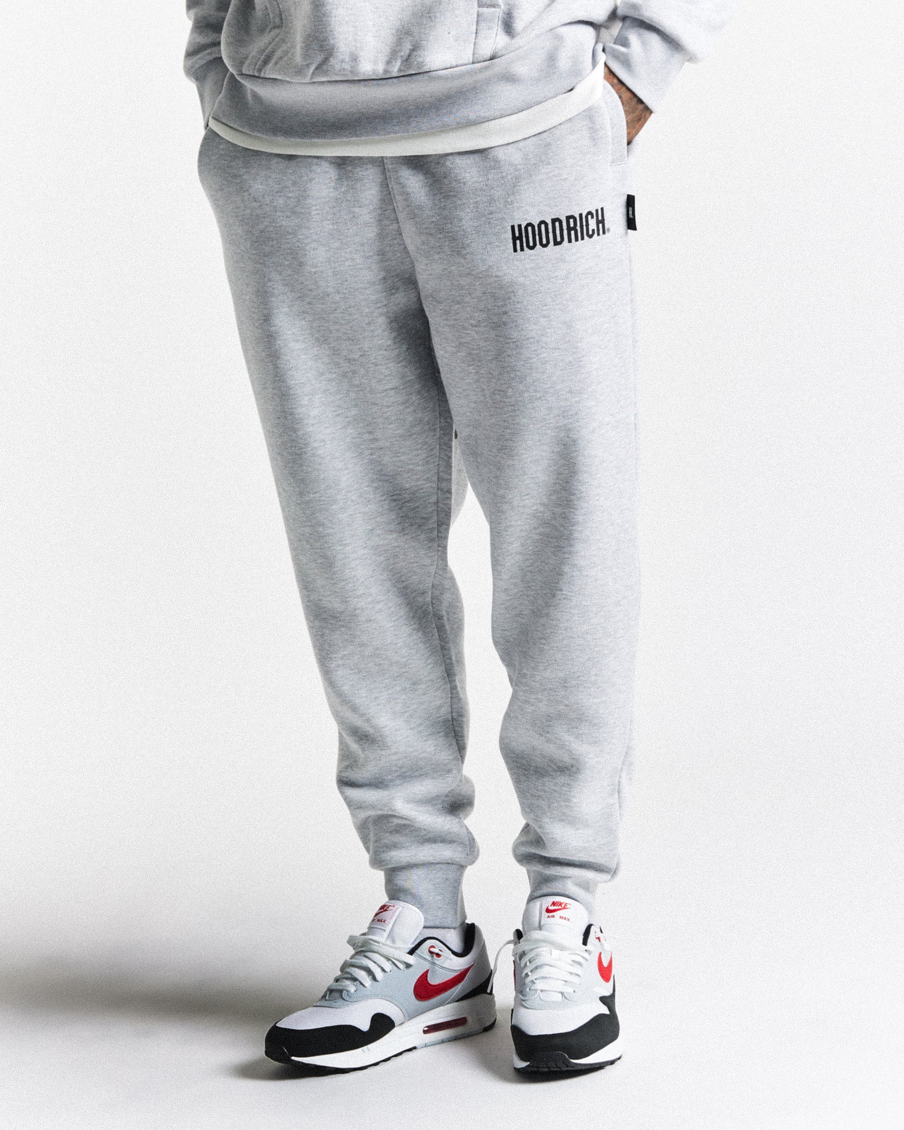 OG Core Small Logo Tracksuit Set - Heather Grey/Black