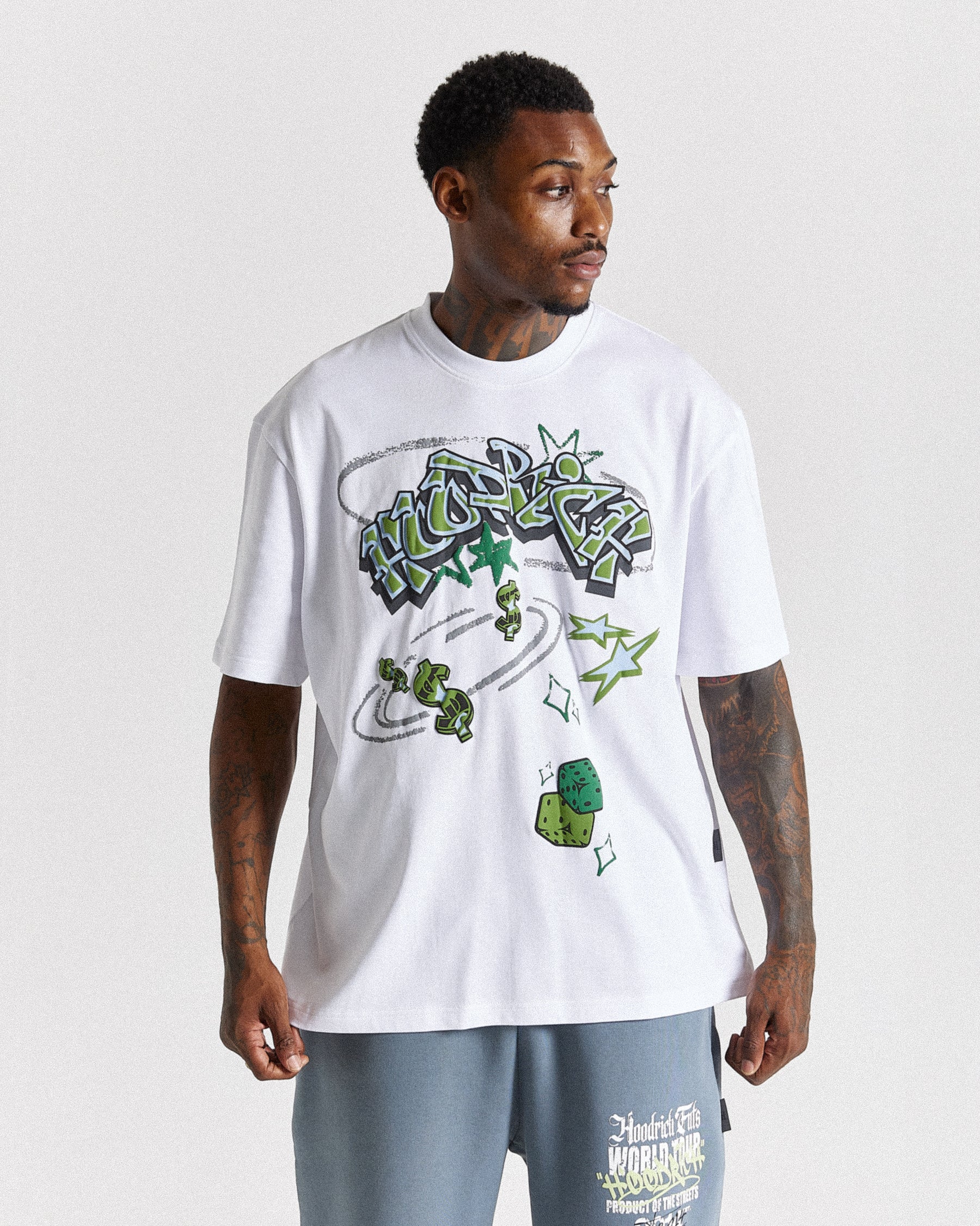 Ice Gold Oversized T-Shirt - White/Green