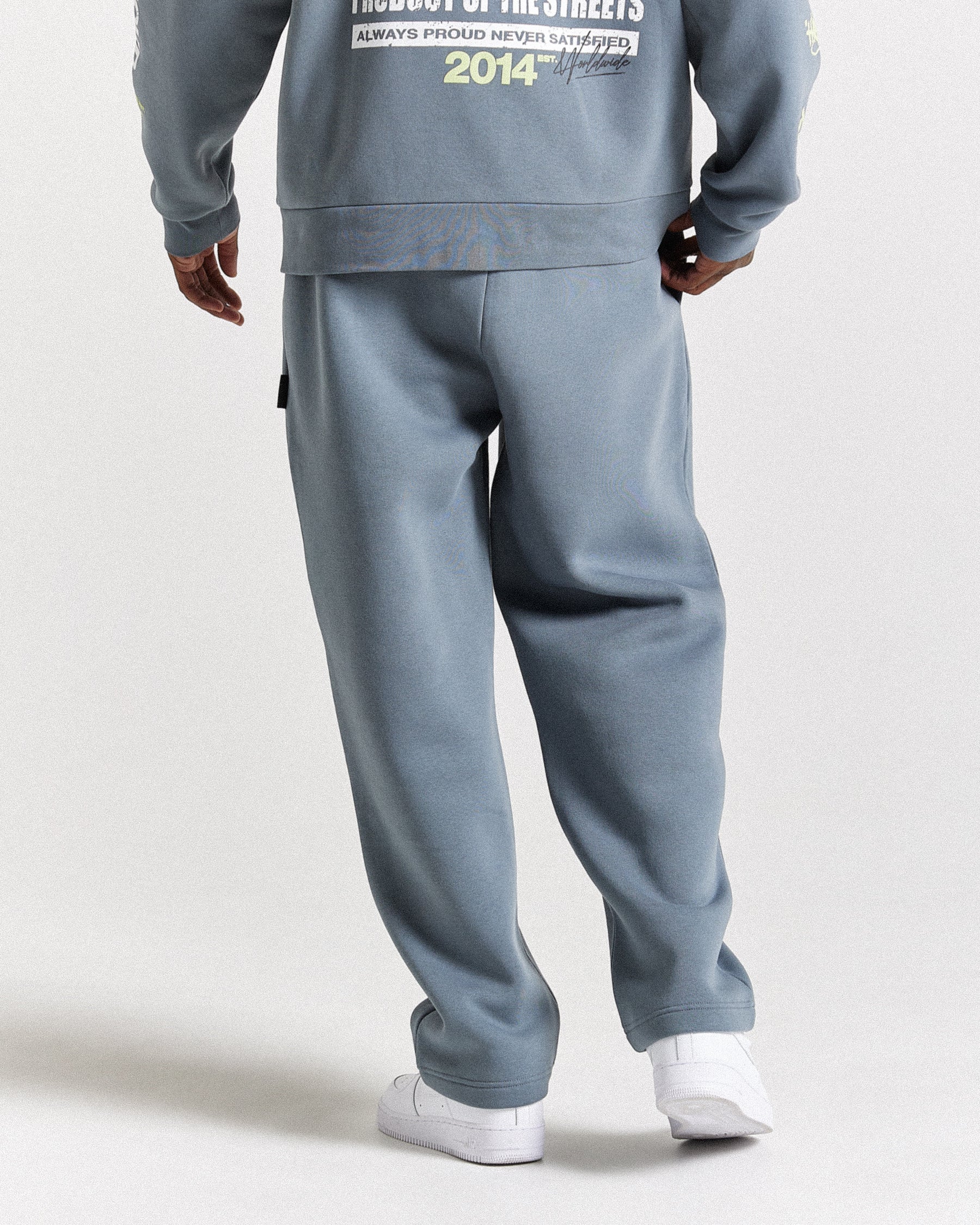 Stamp Tour Oversized Jogger - Grey/White/Lime