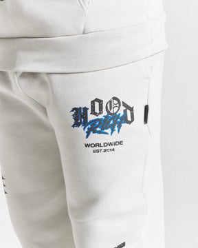 Vertigo Oversized Joggers - Off White/Black/Blue