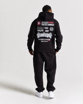 Vertigo Oversized Joggers - Black/Grey/Pink