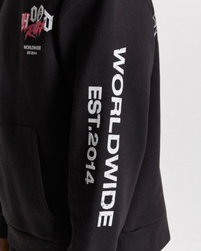 Vertigo Oversized Hoodie - Black/Grey/Pink