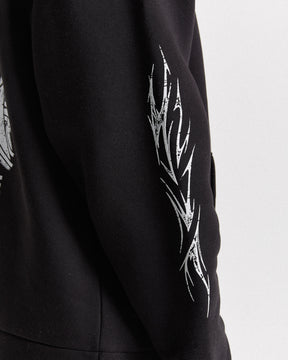 Vertigo Oversized Hoodie - Black/Grey/Pink