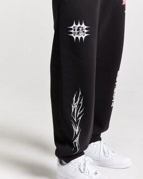 Vertigo Oversized Joggers - Black/Grey/Pink