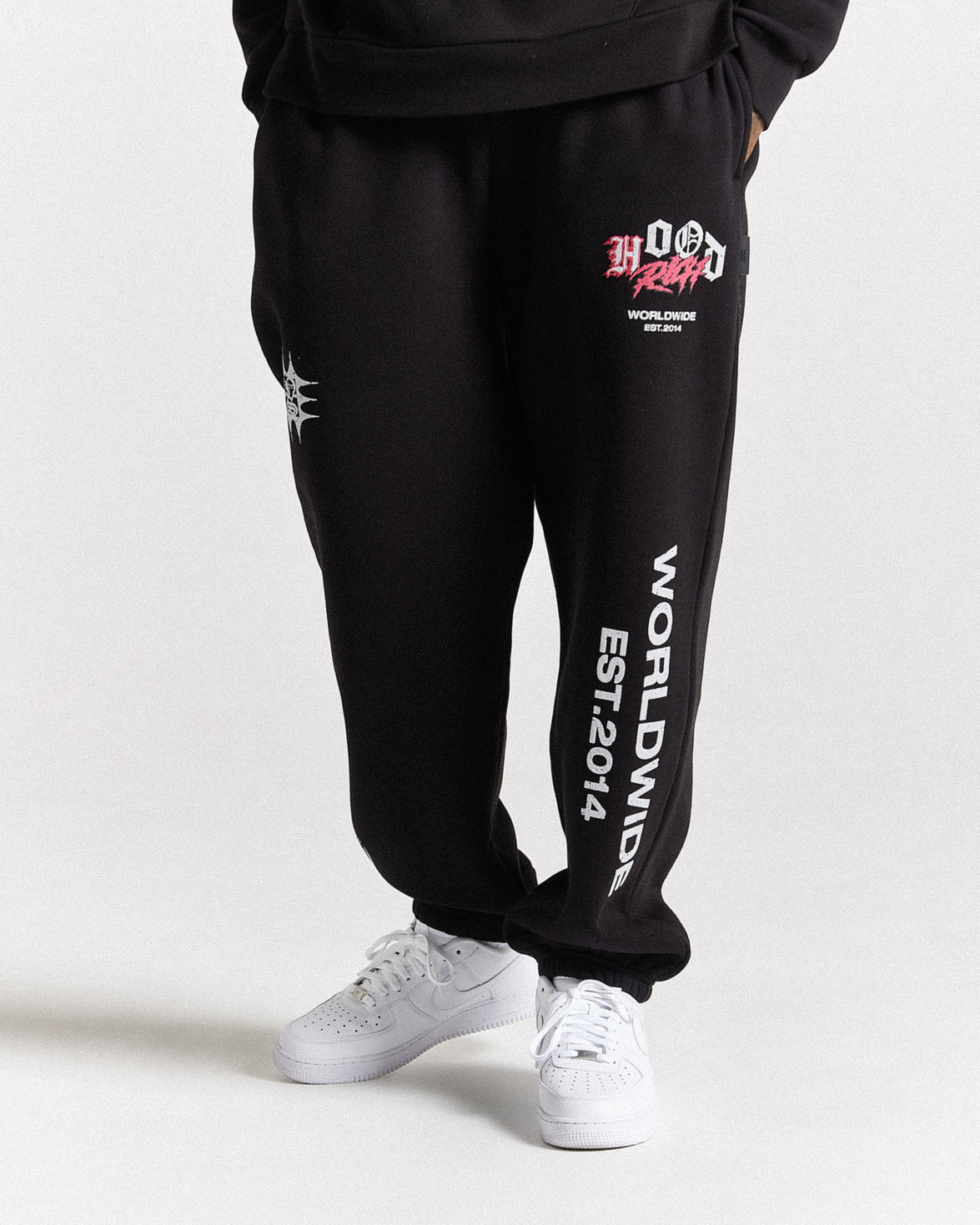Vertigo Oversized Joggers - Black/Grey/Pink