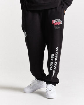 Vertigo Oversized Joggers - Black/Grey/Pink