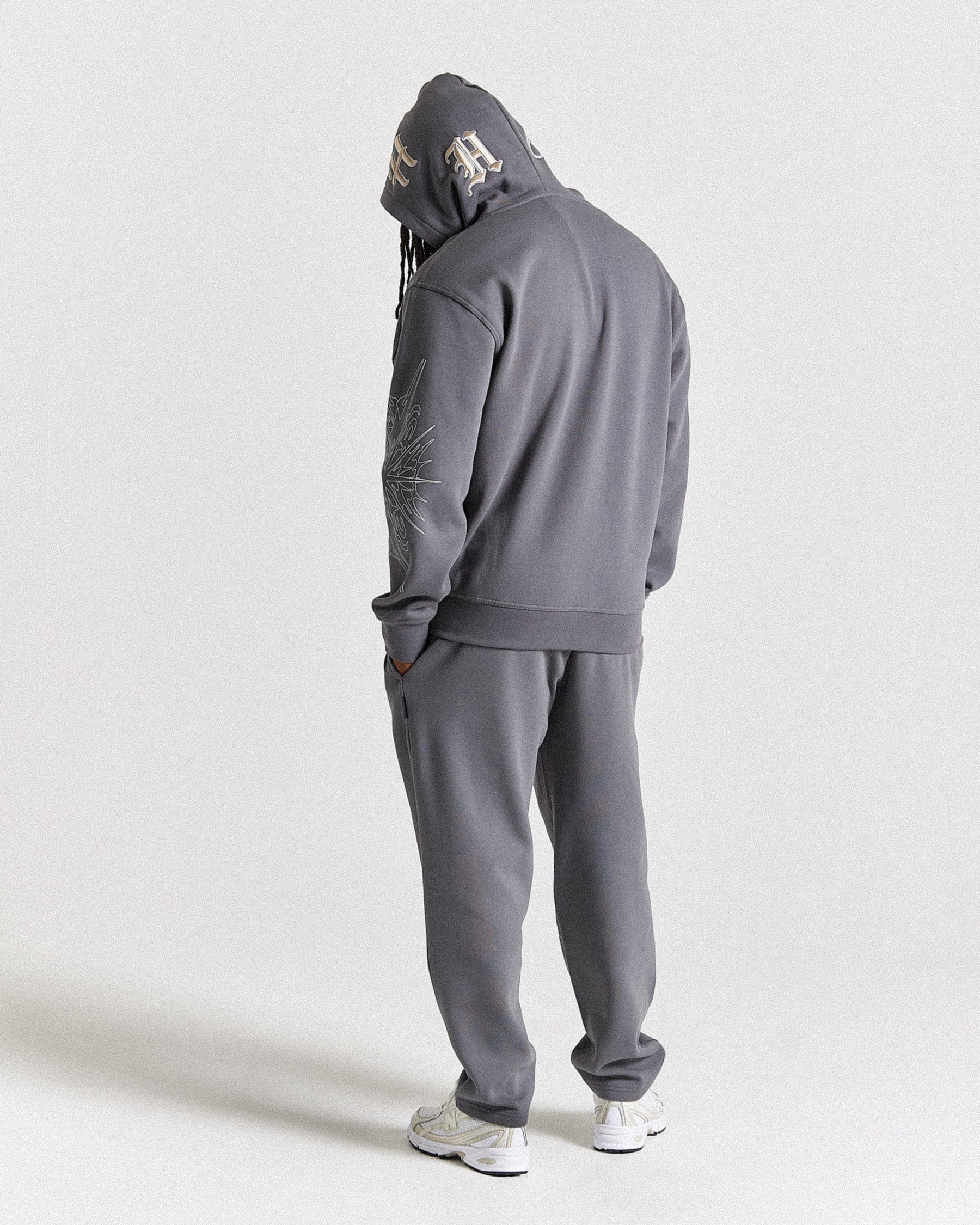 Spectral Oversized Hoodie - Grey/Cream