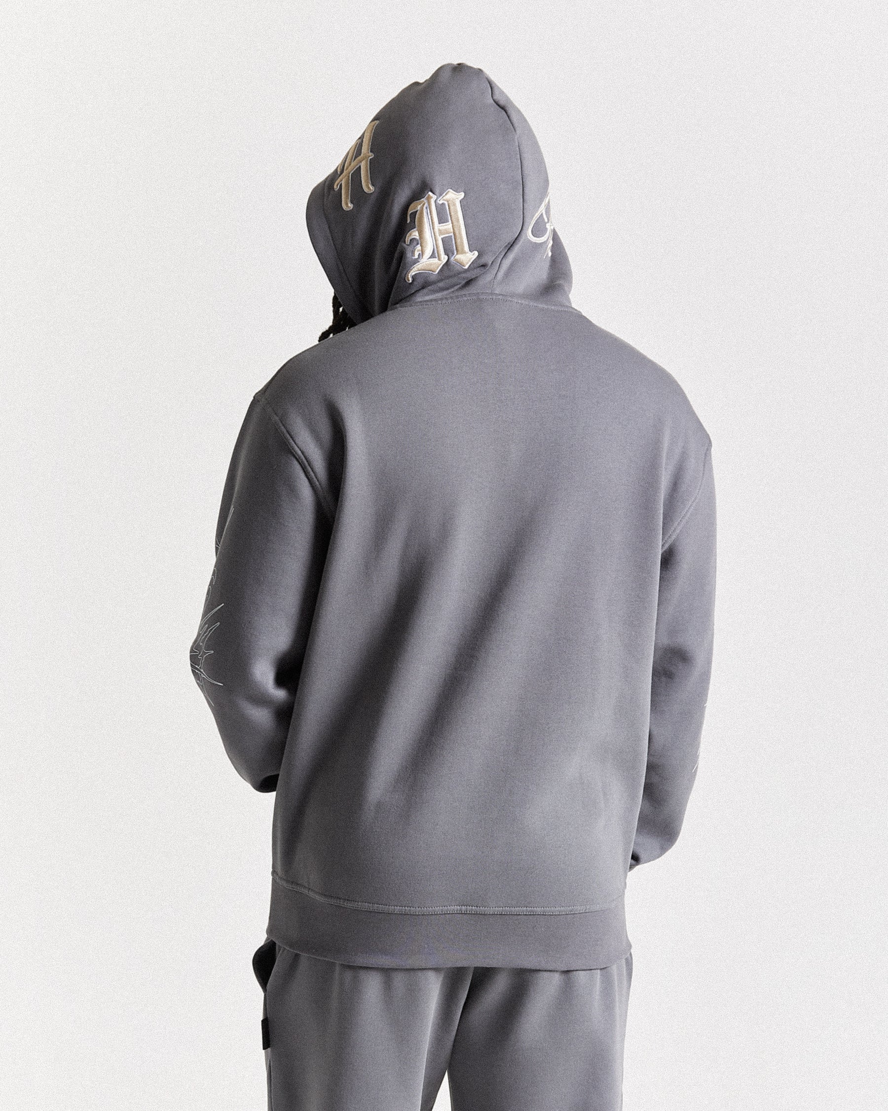 Spectral Oversized Hoodie - Grey/Cream