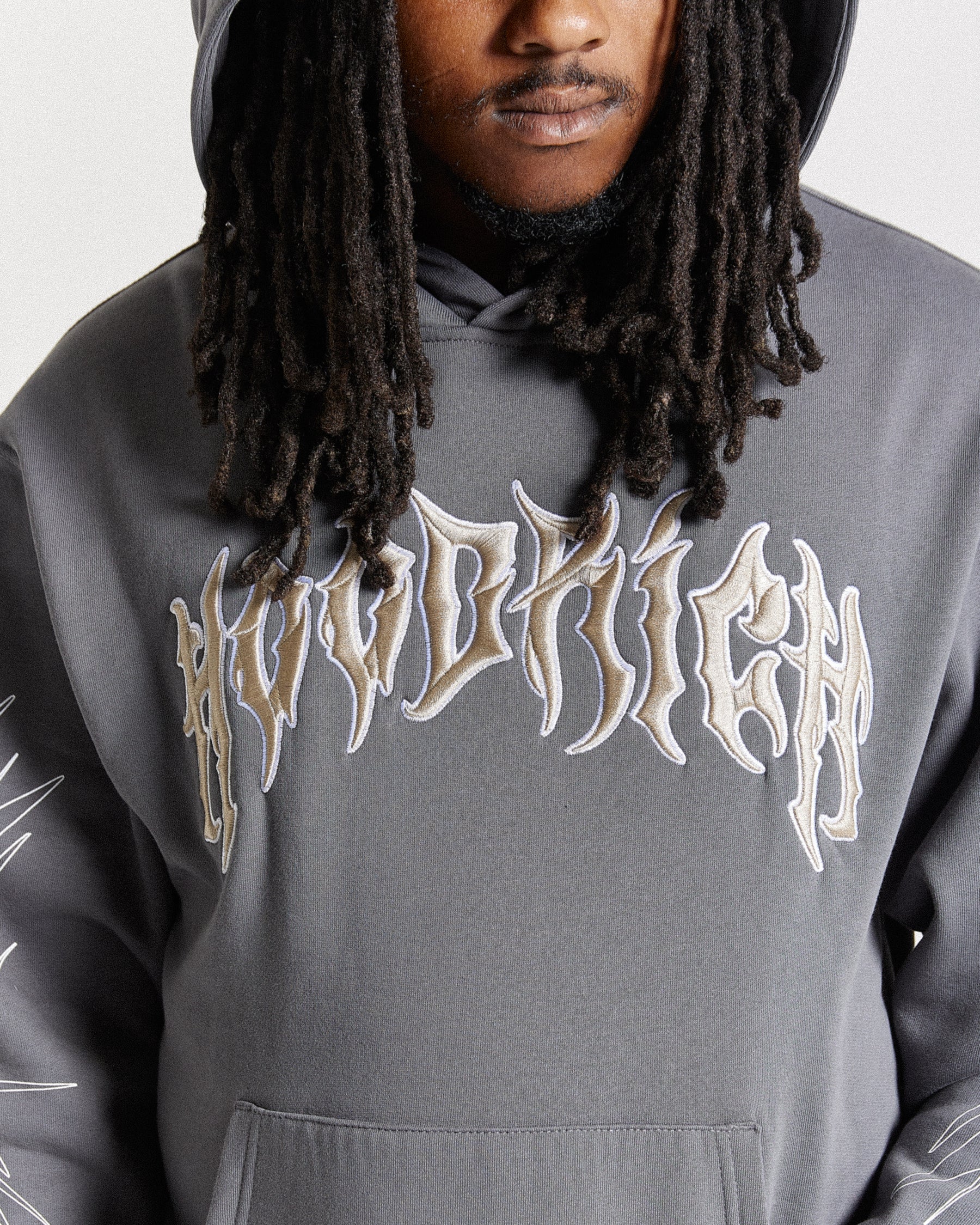 Spectral Oversized Hoodie - Grey/Cream