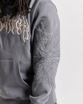 Spectral Oversized Hoodie - Grey/Cream