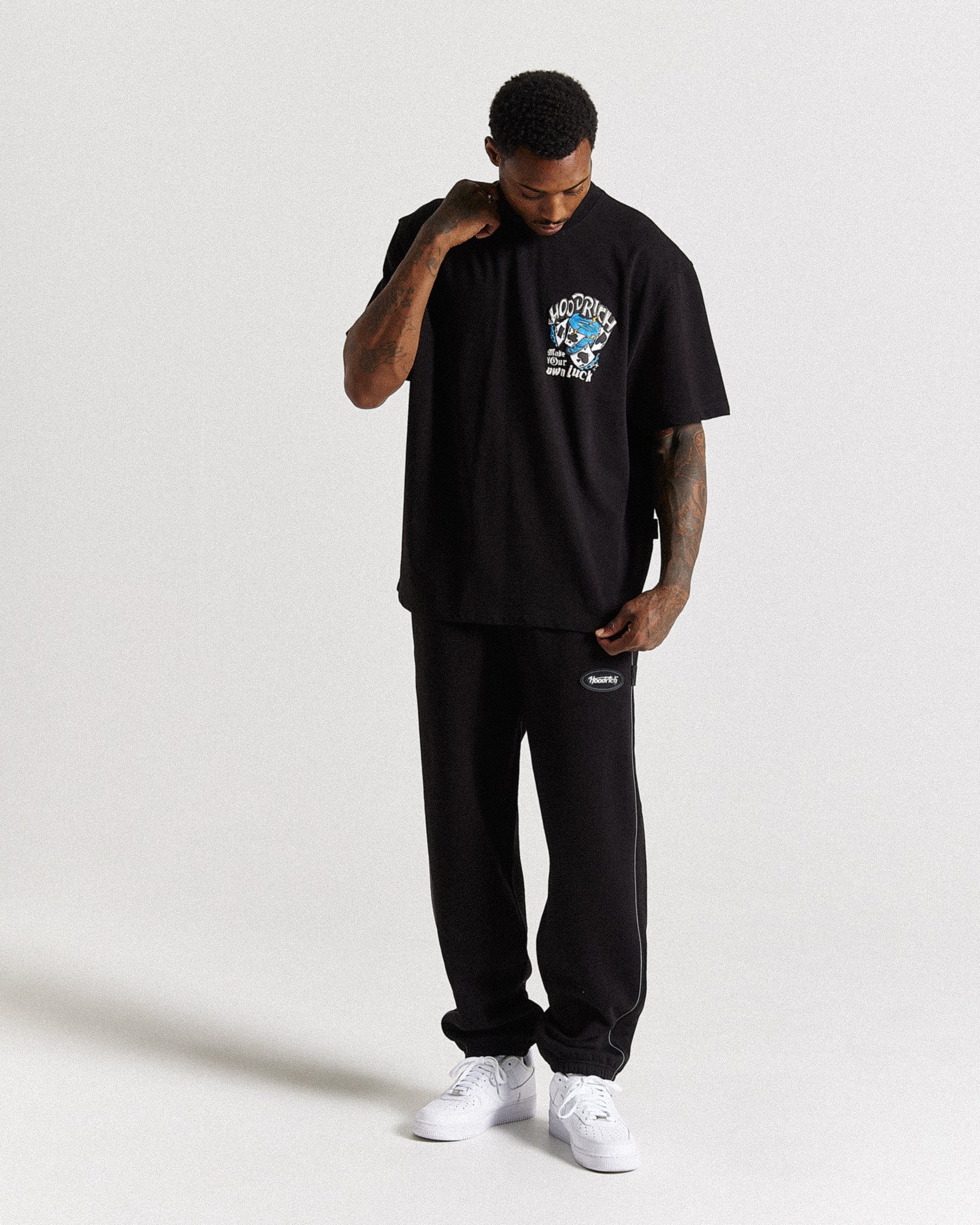 Your Luck Oversized T-Shirt - Black/Grey/Blue