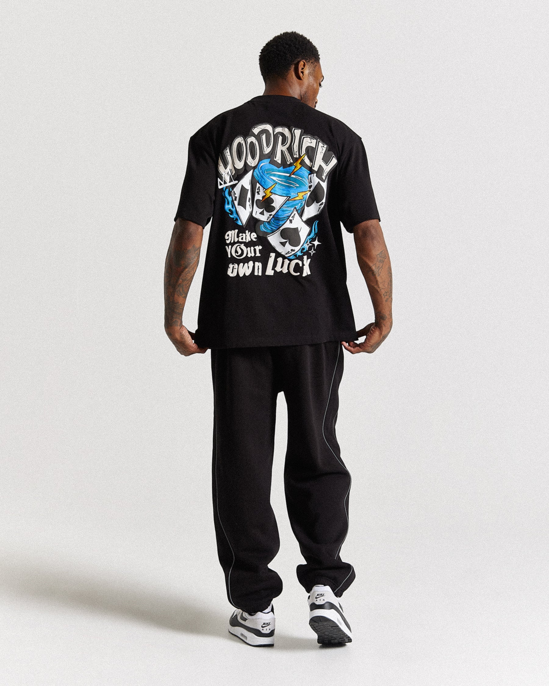 Your Luck Oversized T-Shirt - Black/Grey/Blue