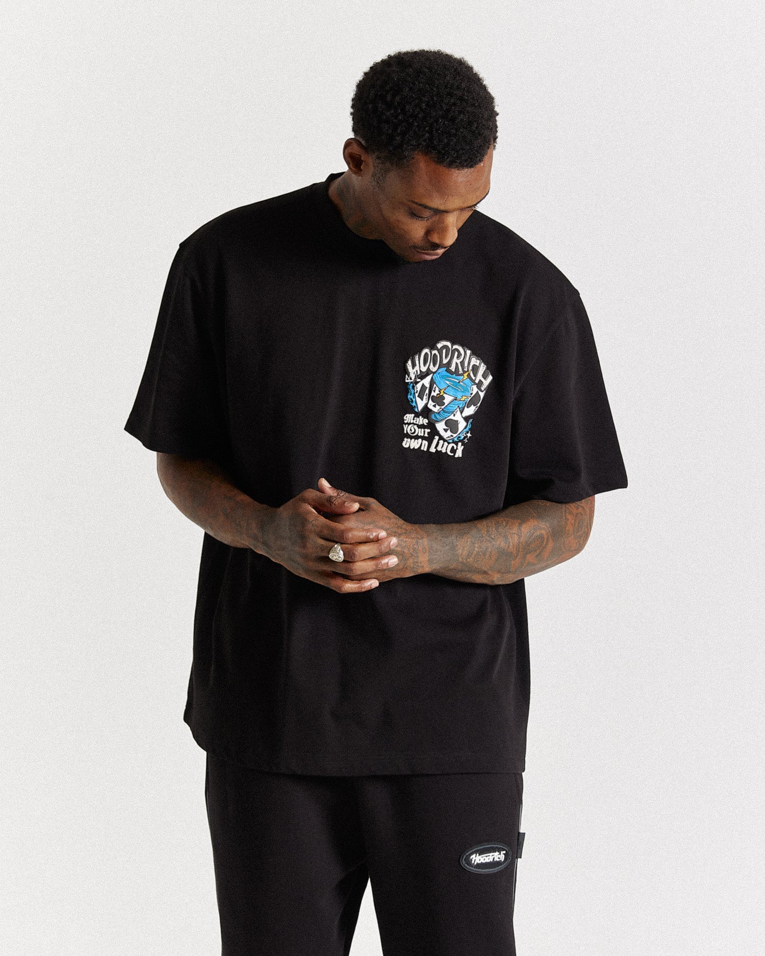 Your Luck Oversized T-Shirt - Black/Grey/Blue