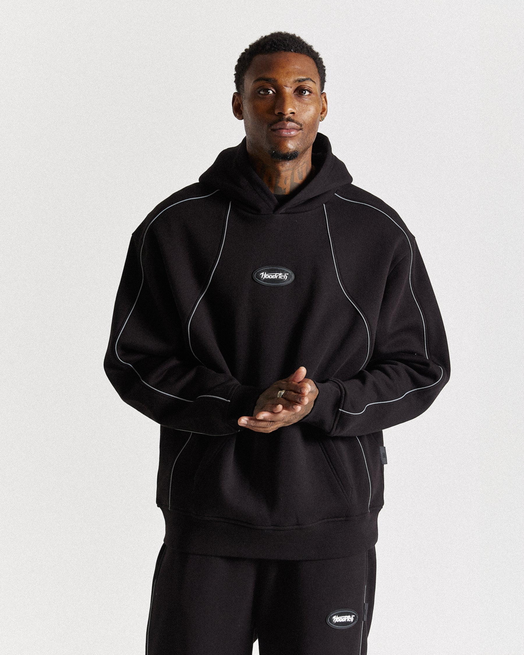 Cypher Oversized Hoodie - Black/Reflective