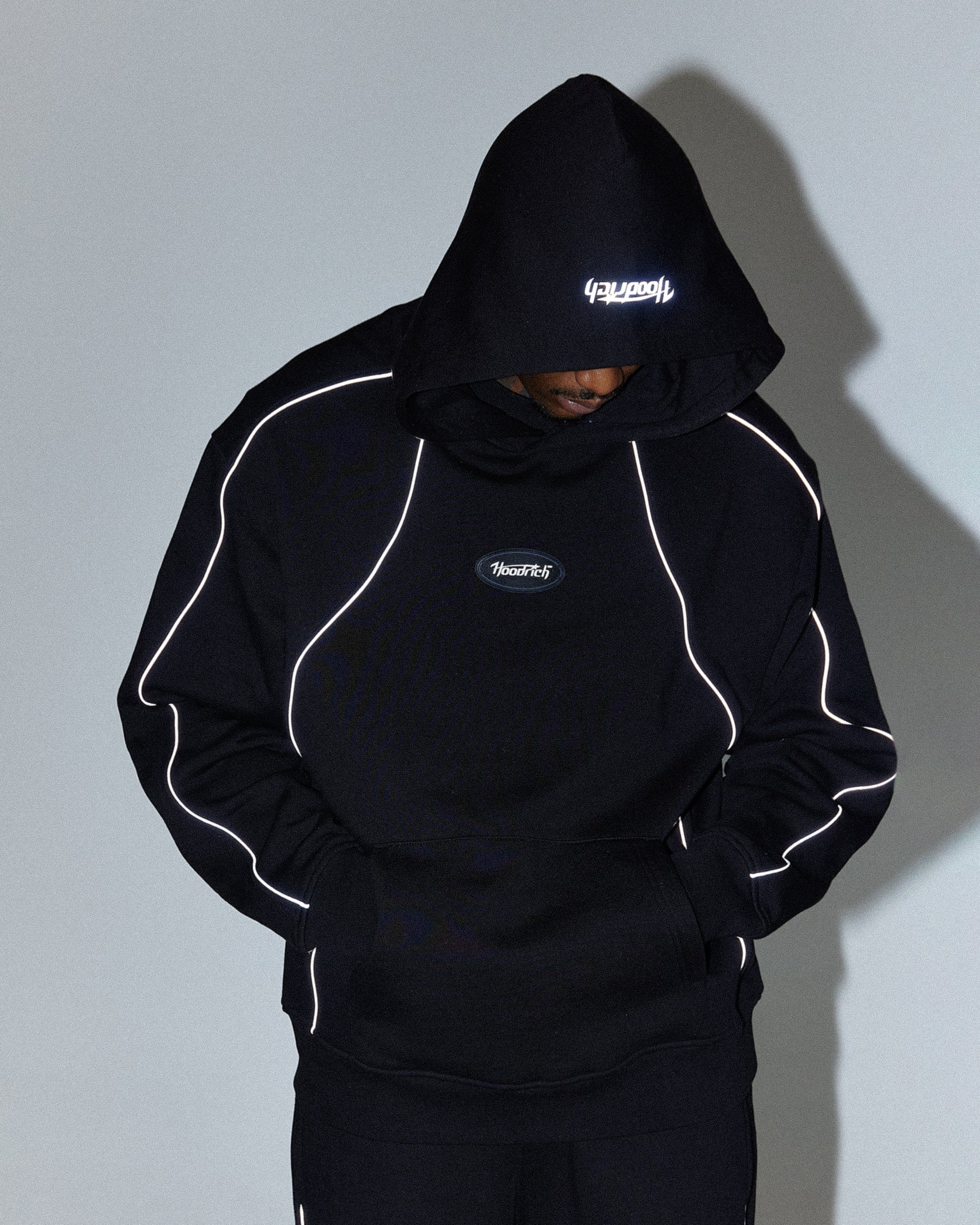 Cypher Oversized Hoodie - Black/Reflective