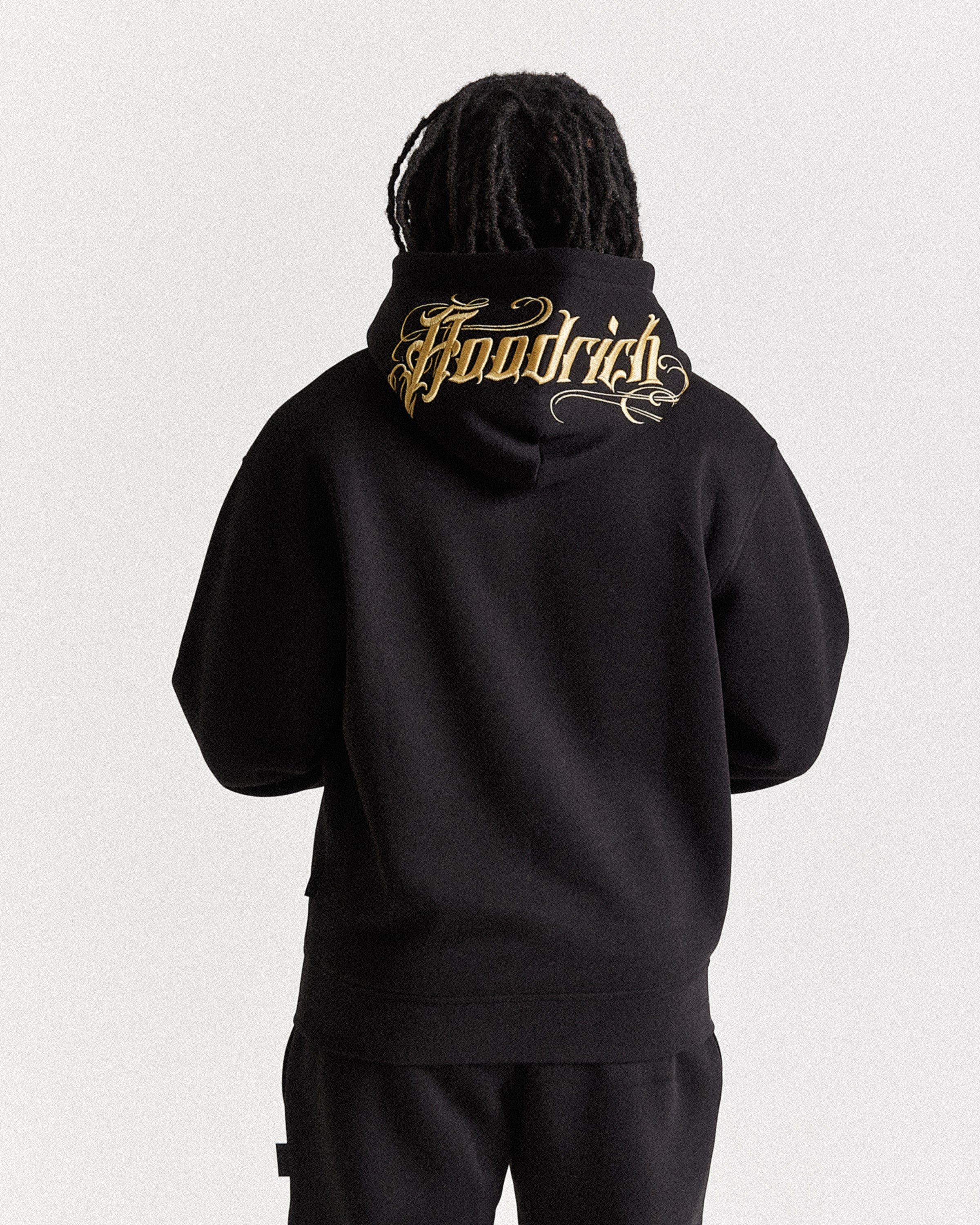 Script Oversized Hoodie - Black/Gold