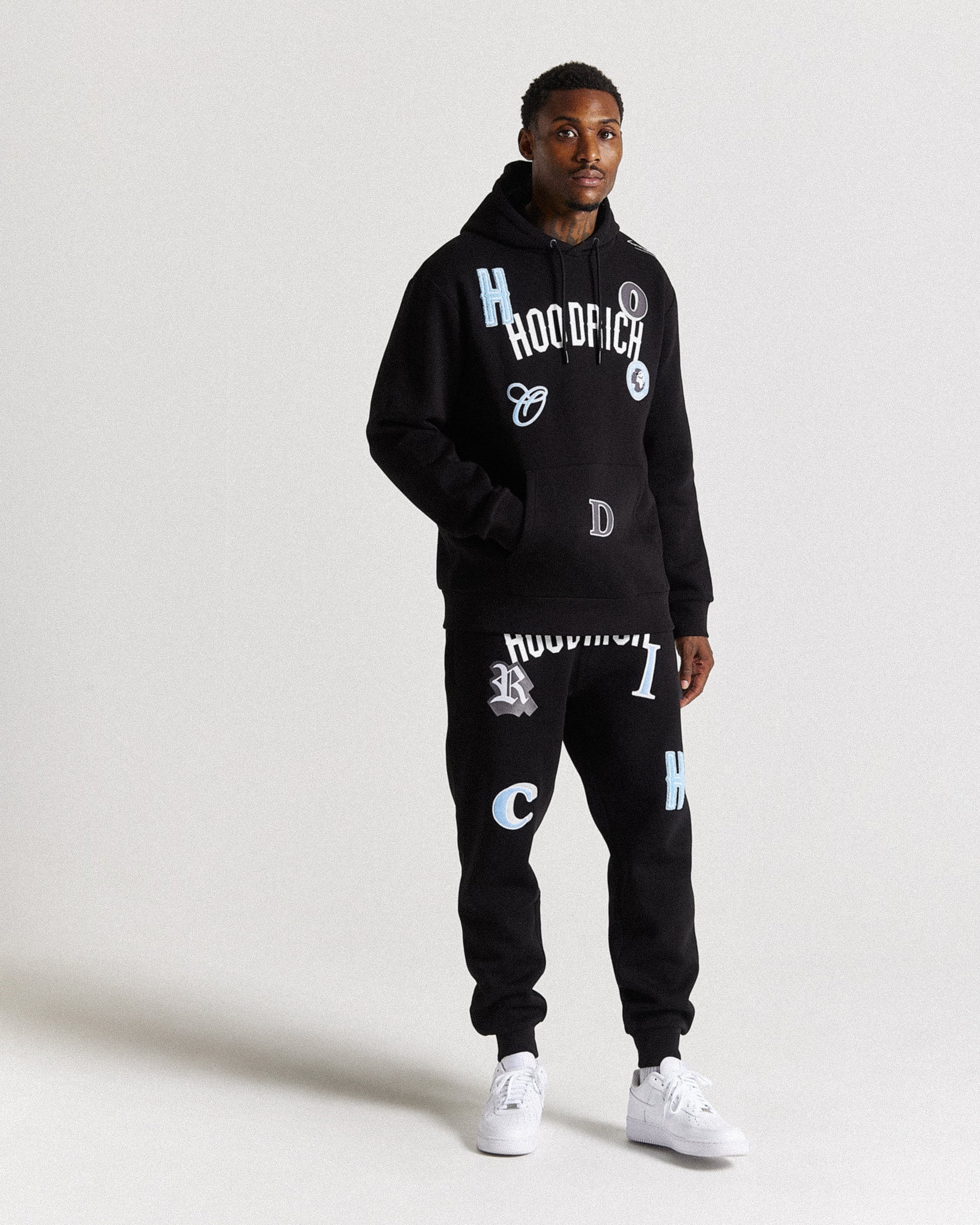 Pacific Hoodie - Black/White/Grey/Blue