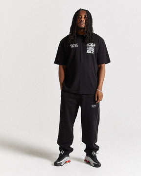 Flash Oversized T-Shirt - Black/White/Pink