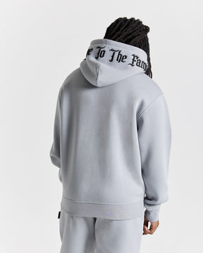 Dark Oversized Hoodie - Grey/Black/Red