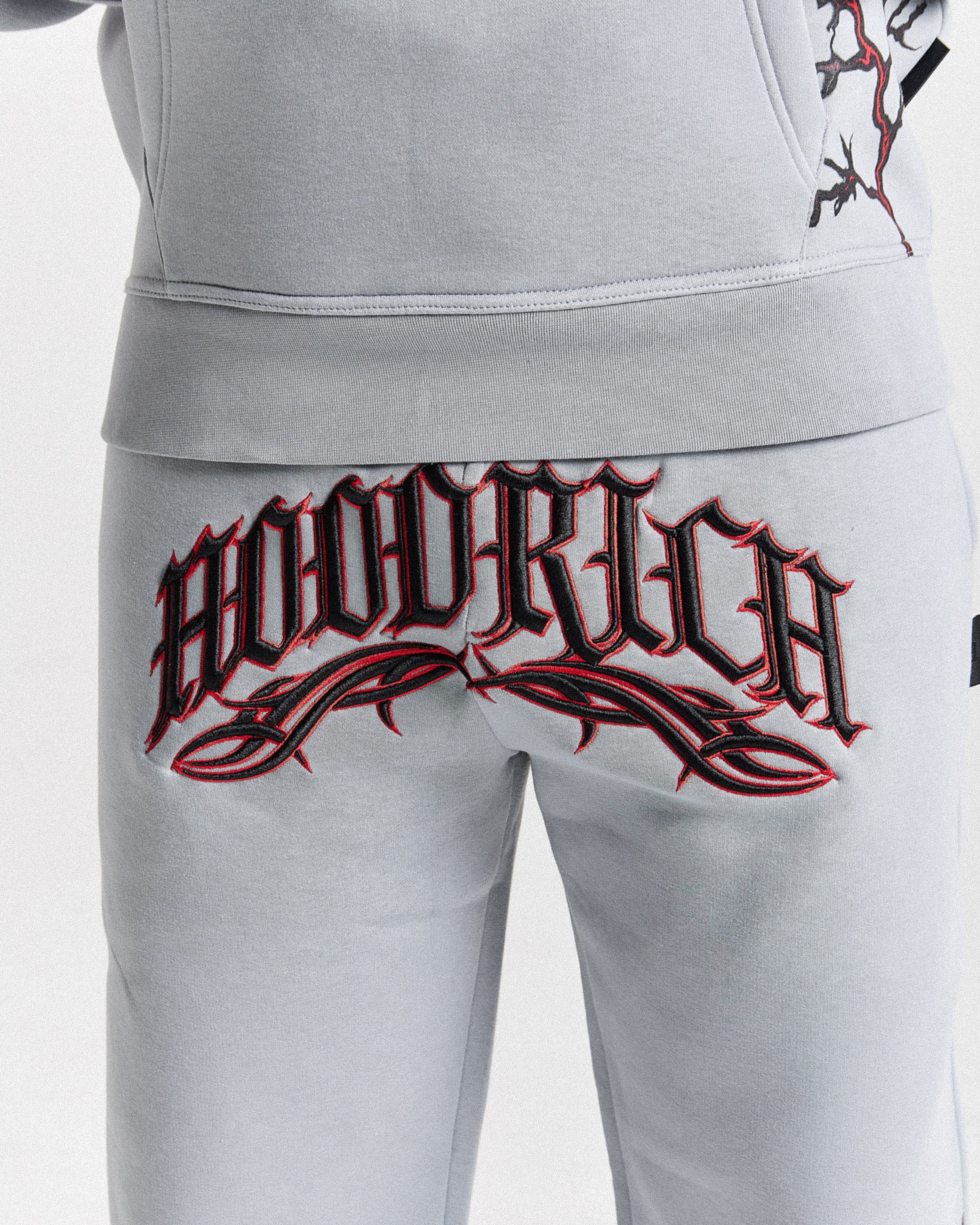 Dark Oversized Jogger - Grey/Black/Red