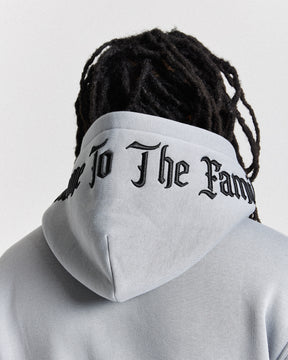 Dark Oversized Hoodie - Grey/Black/Red