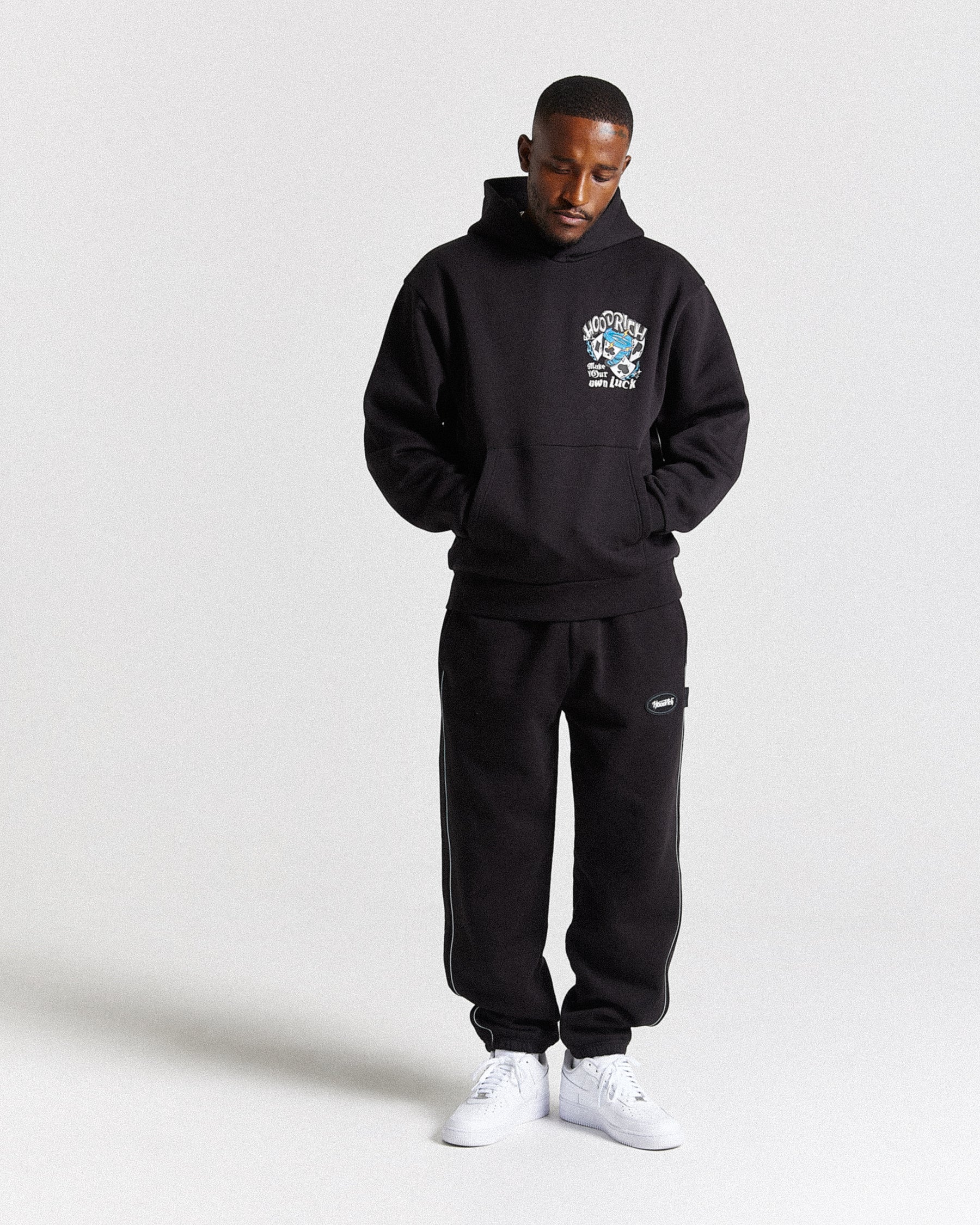 Your Luck Oversized Hoodie - Black/Grey/Blue