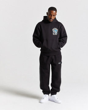 Your Luck Oversized Hoodie - Black/Grey/Blue