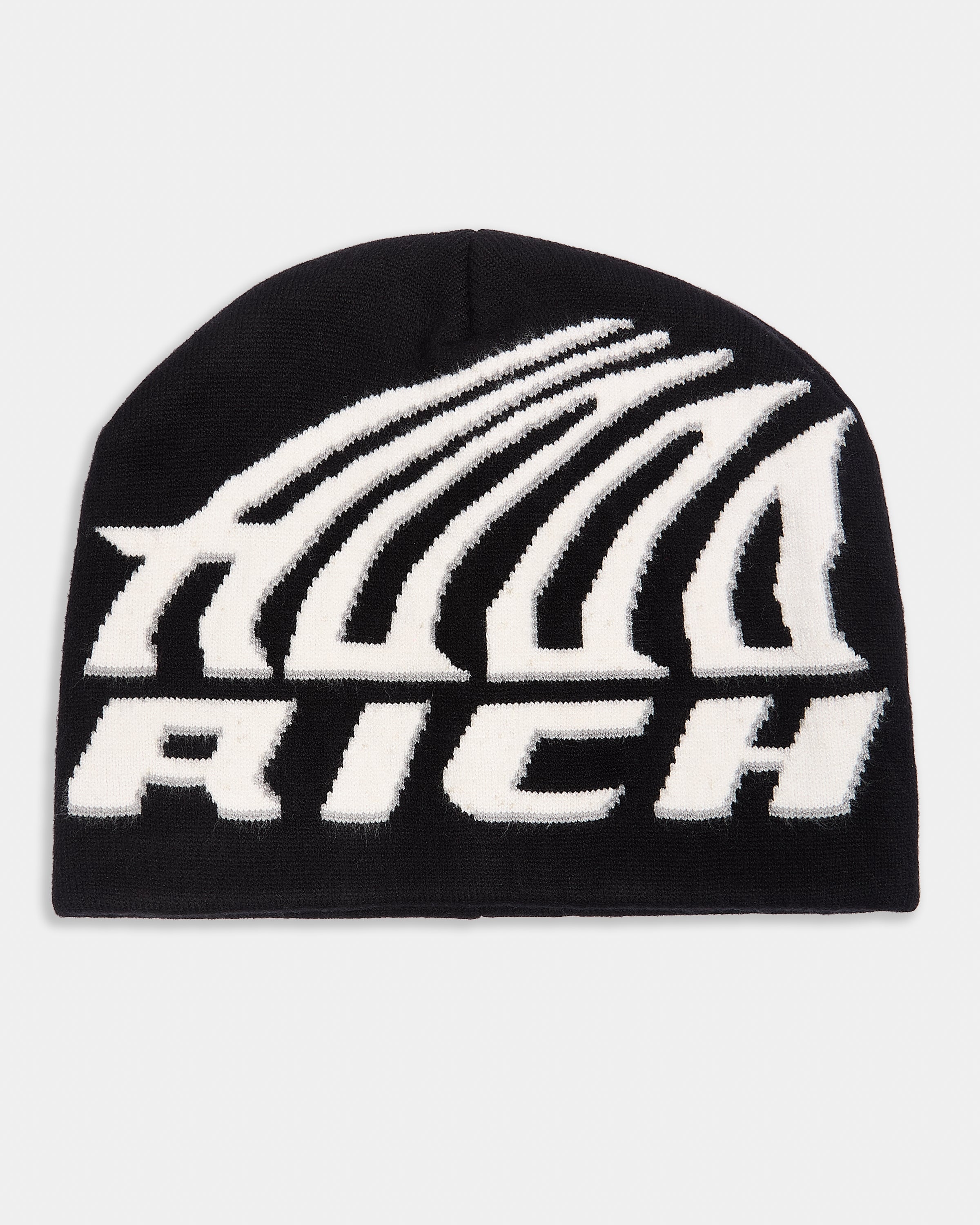 Chroma Skull Knit Beanie - Black/White