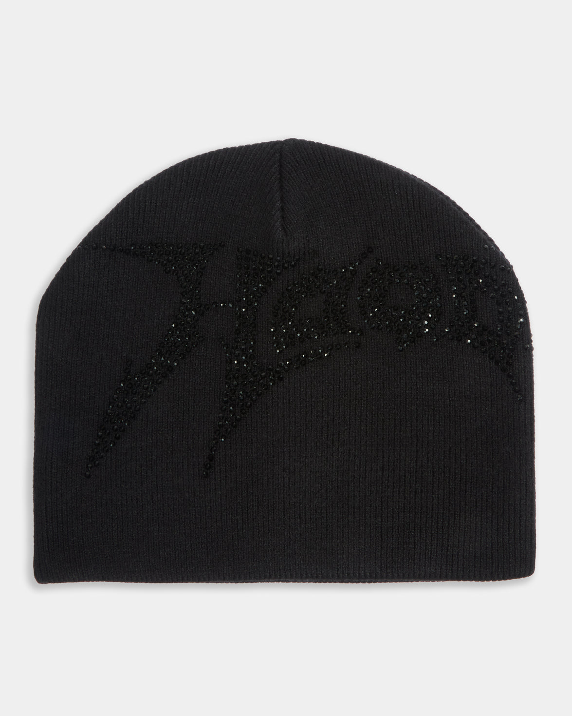 Lustre Diamanté Fitted Beanie - Black