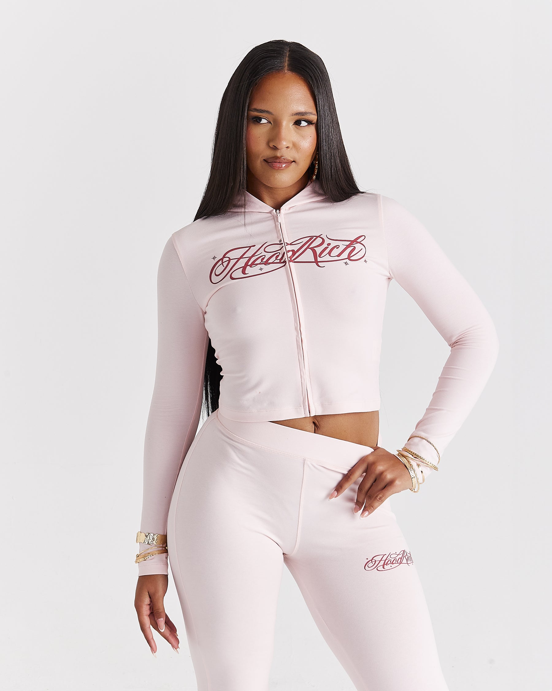 Solace Fitted Zip Top - Pink