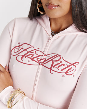 Solace Fitted Zip Top - Pink